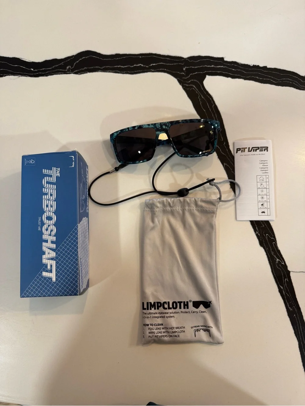 Pit Viper Teal Tortoise Frame with Blue Mirrored Lenses Sunglasses Turboshaft